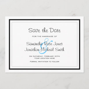 Save The Date Cute Siamese Cats Tail Heart Wedding Enregistrer l