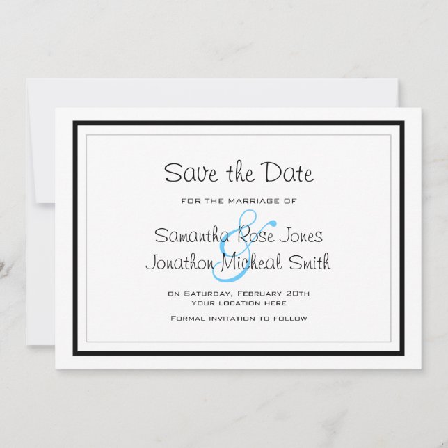 Save The Date Cute Siamese Cats Tail Heart Wedding Enregistrer l (Devant)