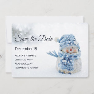Save The Date Cute Snowman au photographe de Christmas