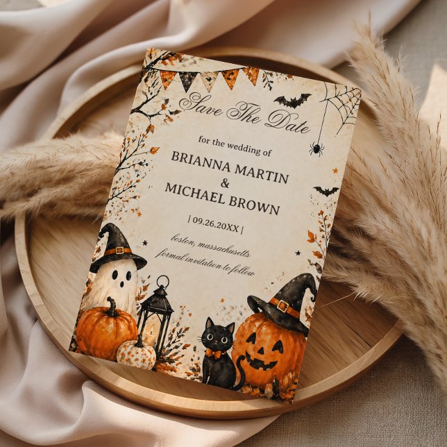 Save The Date Cute Spooky Autumn (Créateur téléchargé)