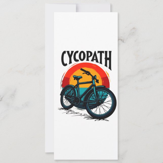 Save The Date Cycopath : Vélo énergétique avec le soleil couchan (Devant)