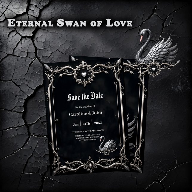 Save The Date Cygne Éternel de l'Amour, Forever Commence Ici. (Créateur téléchargé)