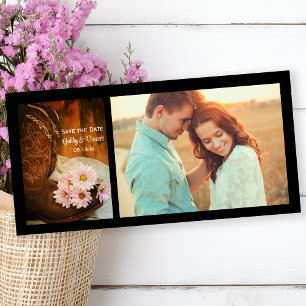 Save The Date Daisies Cowboy Boots Western Wedding Enregistrer l