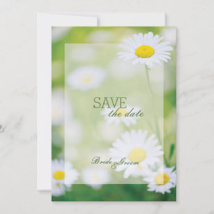 Save The Date Daisy Daisies Fleur Floral été ÉCONOMISER la date