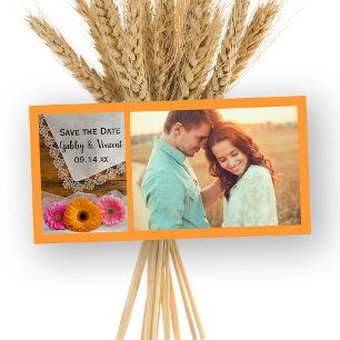 Save The Date Daisy Trio et Mariage campagnard dentelle Enregist