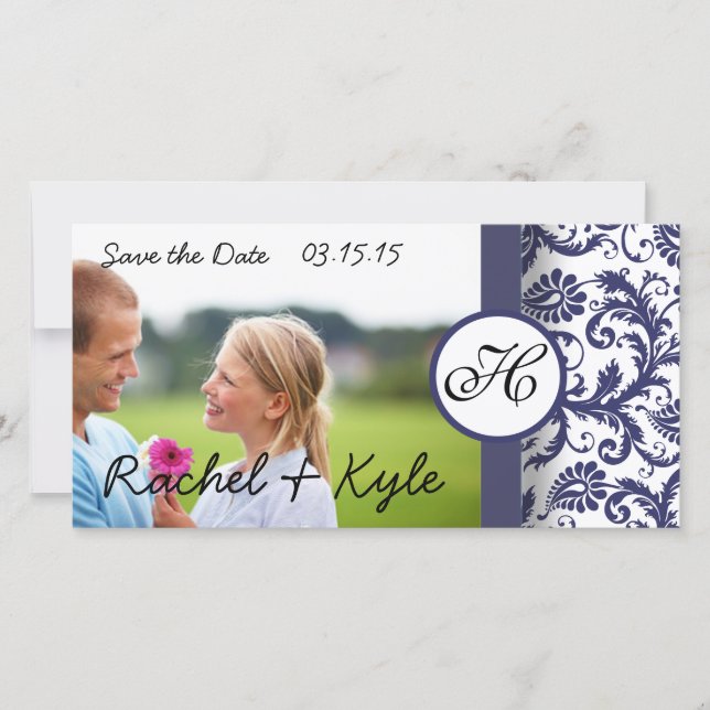 Save The Date Damas de la Marine Enregistrer la date (Devant)