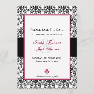 Save The Date Damas noir & blanc Enregistrer la date
