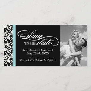 Save The Date Damas noir et blanc Enregistrer la date