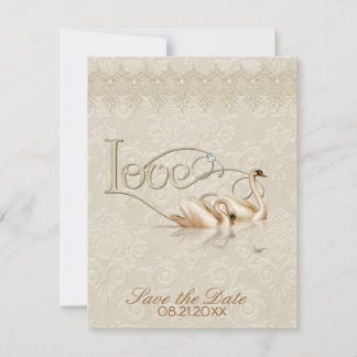 Save The Date Damask Elegance