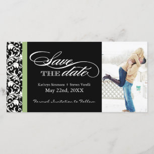 Save The Date Damask Enregistrer la date avec la couleur Accent