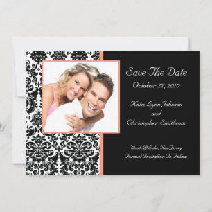 Save The Date Damask Photo Enregistrer La Date Annonce