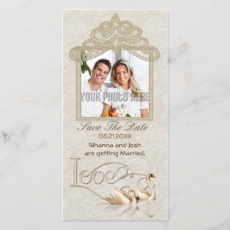 Save The Date Damask Swan Elegance - Enregistrer la date