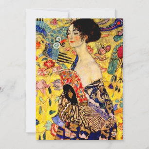 Save The Date Dame Gustav Klimt avec ventilateur
