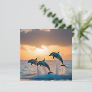 Save The Date Danser dans le Dusk : Trois dauphins sauter