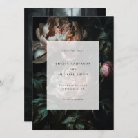 Dark Romantic Black Peony Floral Mariage Photo