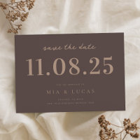Date Brown de Mariage minimal non photo
