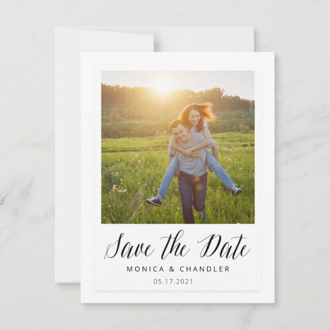 Save The Date Date de sauvegarde de style photo instantané (Devant)