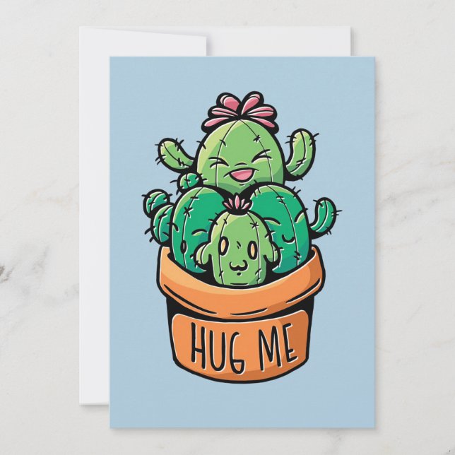 Save The Date De mignons Cactus Me serrent (Devant)
