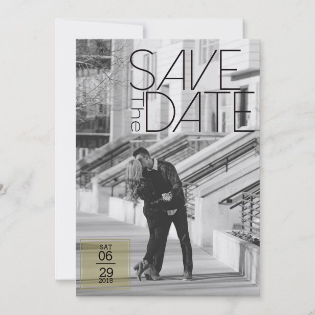 Save The Date Déco Urbaine Enregistrer la date | MARIAGE (Devant)