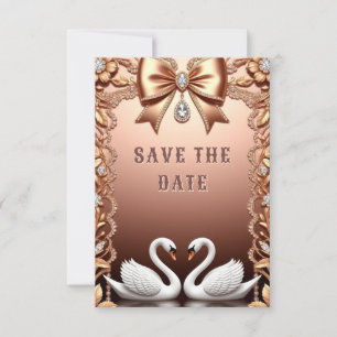 Save The Date 💍 Décoration de mariage Cygnes Blancs 💍
