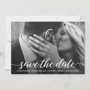 Save The Date Découpe De Script Moderne Enregistrer La Photo De