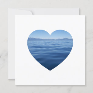Save The Date Deep Blue Lake Tahoe Heart Photo Enregistrer la da