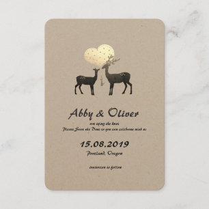 Save The Date Deer Love Woodland Deer Enregistrer La Date