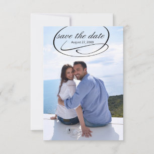 Save The Date Déferlements verticaux photo simples - 3x5 Enregis