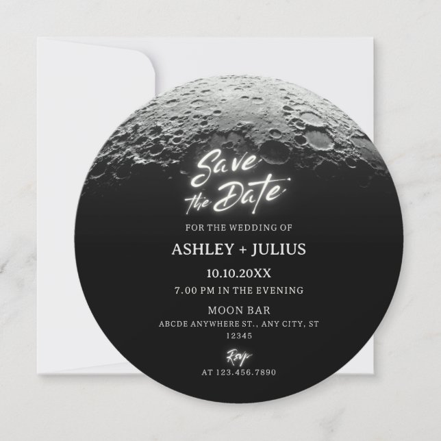 Save The Date Dégradé demi-lune  (Devant)