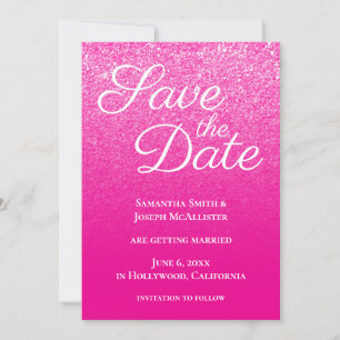 Save The Date Dégradé Moderne Rose Chaud