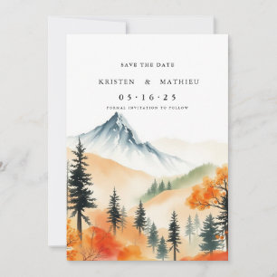 Save The Date Delicate Digital Mountain