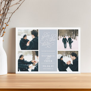 Save The Date Demande romantique Collage de photos Enregistrer