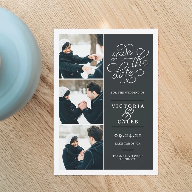 Save The Date Demande romantique | Collage de photos Enregistrer (Créateur téléchargé)