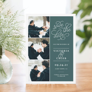 Save The Date Demande romantique Collage de photos Enregistrer