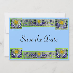 Save The Date Denim aux fleurs de printemps