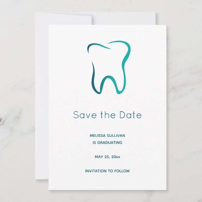 Save The Date Dentistère dentaire Image Médicale (Devant)