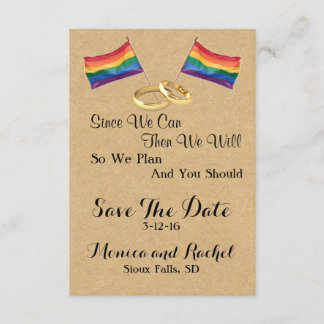 Save The Date Depuis Que Nous Pouvons : Mariage Lesbienne Enregi