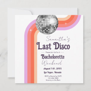 Save The Date Dernière soirée disco de jeune fille avant le mari