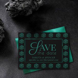 Save The Date Dés RPG Emerald Imaginaire Tabletop Retro Gamer