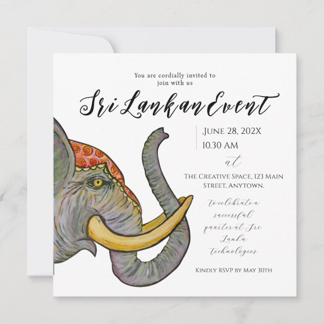 Save The Date Design artistique du Sri Lanka (Devant)