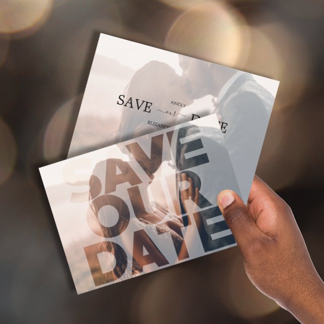 Save The Date Design Moderne Photo Mariage Enregistrer La Date (Créateur téléchargé)