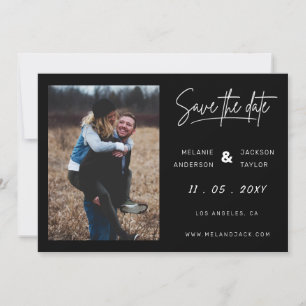Save The Date Design moderne Simple Classy Photo manuscrite