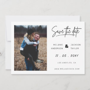 Save The Date Design moderne Simple Classy Photo manuscrite
