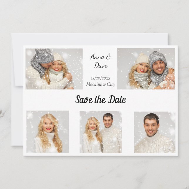 Save The Date Designer cinq photo Enregistrer la date (Devant)