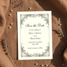 Dessin fleurs ivoire romantique mariage