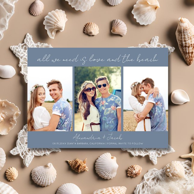 Save The Date Destination Beach 3 Mariage photo Enregistrer la d (Destination Beach 3 Photo Wedding Save the Date)