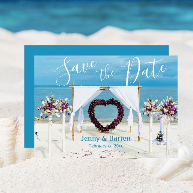 Save The Date Destination Beach Wedding Enregistrer la date (Destination Wedding Save the Date Beach)