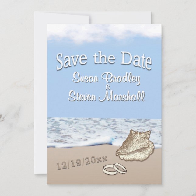 Save The Date Destination Beach Wedding Enregistrer la date (Devant)