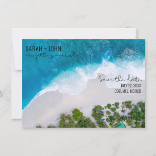 Save The Date Destination Beach Wedding Photo Sauvez la date