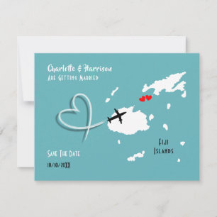 Save The Date Destination de mariage aux îles Fidji Enregistrez 